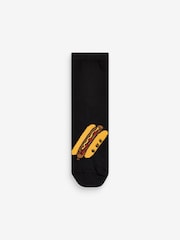 Black Food Cotton Rich Socks 7 Pack - Image 3 of 8