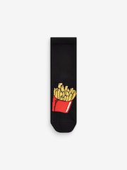 Black Food Cotton Rich Socks 7 Pack - Image 8 of 8
