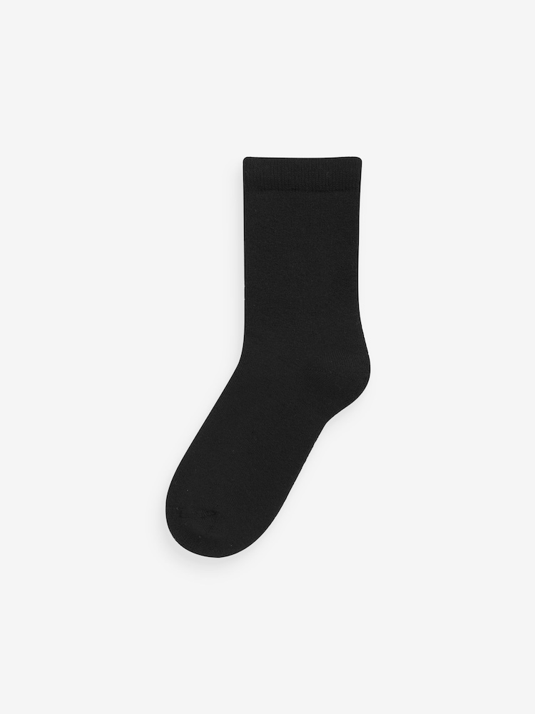 Black Warm Thermal Cotton Rich Socks 5 Pack - Image 2 of 2