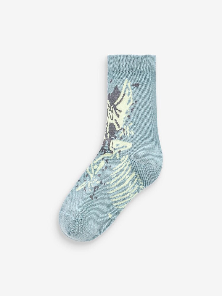 Mineral Dino 5 Pack Cotton Rich Socks - Image 2 of 6 Mineral Dino 5 Pack Cotton Rich Socks - Image 2 of 6