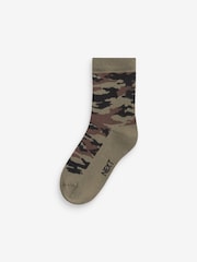 Camouflage Patterned Thermal Socks 5 Pack - Image 2 of 6