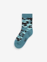 Camouflage Patterned Thermal Socks 5 Pack - Image 6 of 6