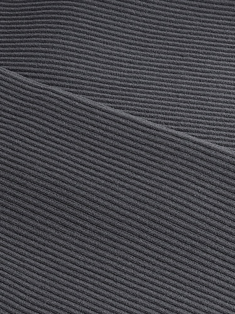 Slate Grey Ribbed Seamless High Waist Leggings - Image 6 of 6