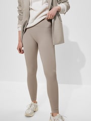 Neutral Ribbed Seamless High Waist Leggings - Image 3 of 7