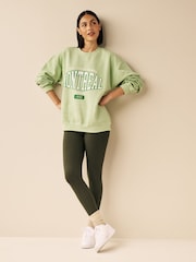 Khaki Green Full Length Leggings - Image 2 of 7