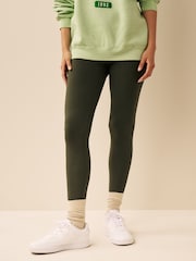 Khaki Green Full Length Leggings - Image 3 of 7