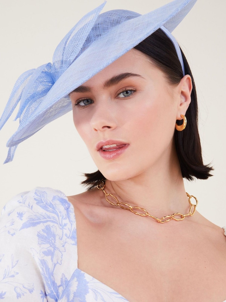 Accessorize Blue Flower Statement Disc Fascinator - Image 1 of 3