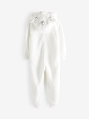 Beli enorog - 3D Unicorn Teddy (sintetična tkanina) borg Flis vse v enem (1.5-16yrs) - Slika 5 iz 5