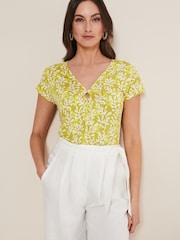 Phase Eight Yellow Rena Keyhole Top - Image 1 of 6