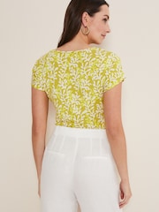 Phase Eight Yellow Rena Keyhole Top - Image 2 of 6