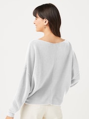 Cinza - American Vintage de malha relaxado e folgado Jumper - Imagem 2 de 4