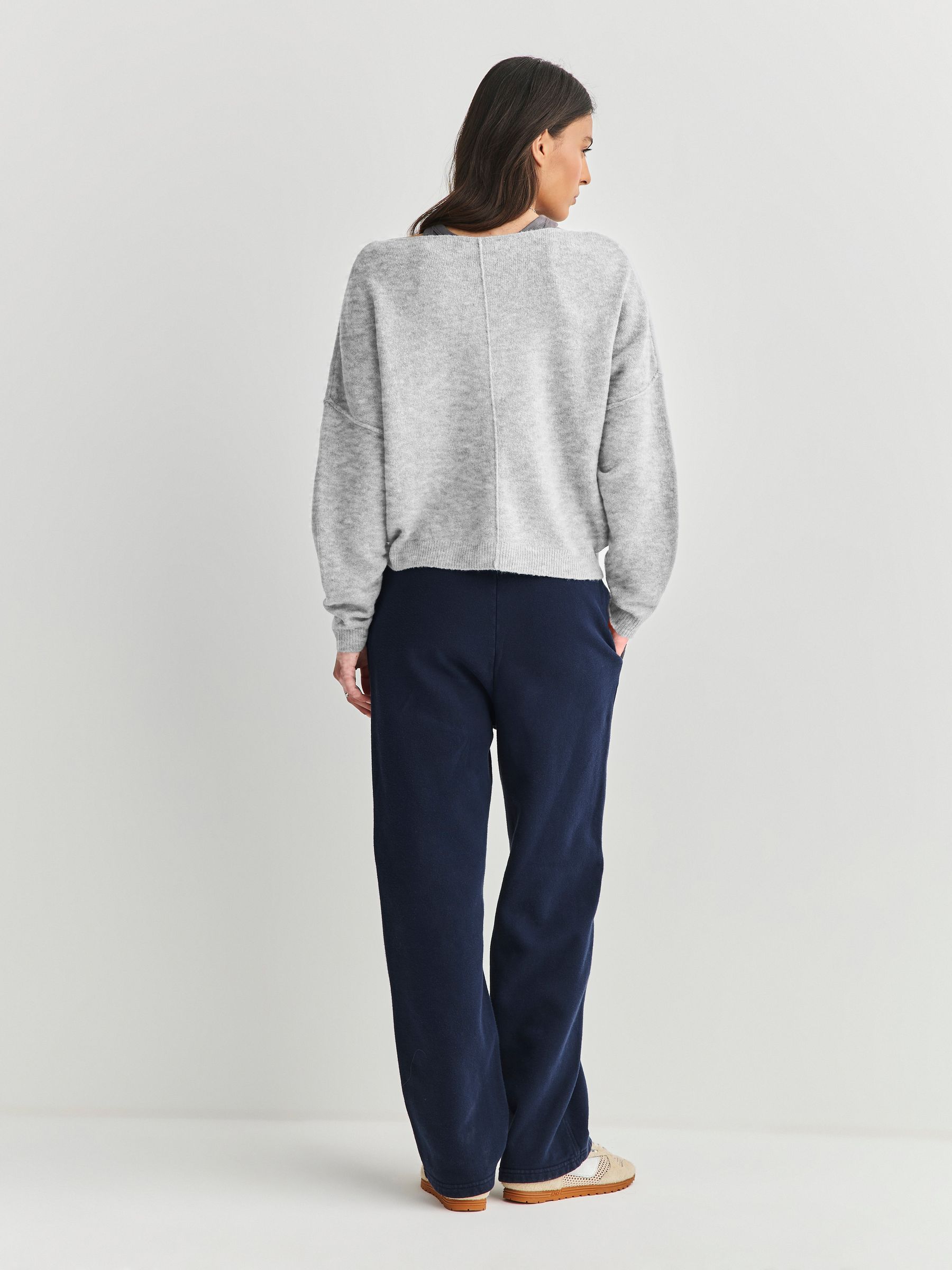 Buy American Vintage Grey Damsville Slouchy Knitted Jumper from