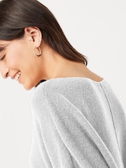 Cinza - American Vintage de malha relaxado e folgado Jumper - Imagem 3 de 4