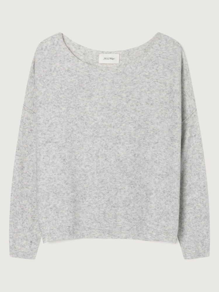 Cinza - American Vintage de malha relaxado e folgado Jumper - Imagem 4 de 4