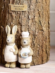 Natural Bertie Bear and Rosie Rabbit Utensil Pot - Image 3 of 4