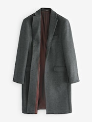 Grey Signature Italian Wool Rich Epsom Overcoat With Cashmere - Image 6 of 7