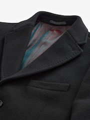 Black Signature Italian Wool Rich Epsom Overcoat With Cashmere - Image 6 of 6