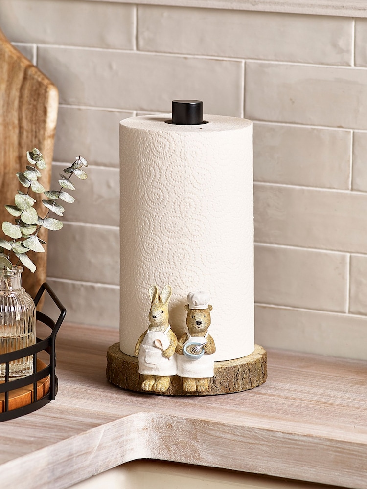 Natural Bertie And Rosie Kitchen Roll Holder - Image 1 of 4