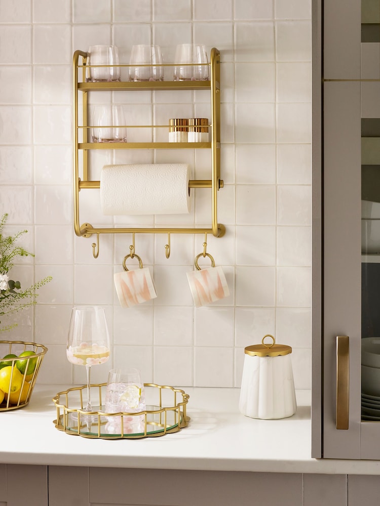 Gold Valencia Kitchen Wall Storage - Image 4 of 5