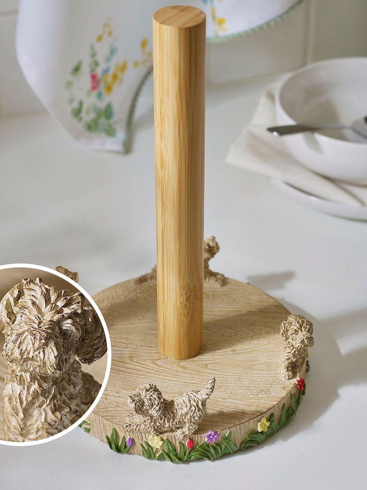 Natural Charlie The Cockapoo Kitchen Roll Holder - Image 1 of 6
