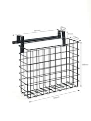 Black Bronx Wire Over Door Storage Basket - Image 3 of 6