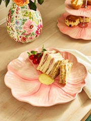 Pink Flower Serve Platter - Image 1 of 6