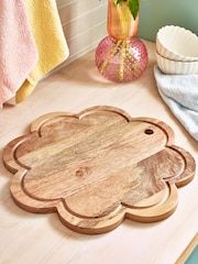 Natural Mango Wood Flower Chopping Board - Image 1 of 5