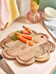 Natural Mango Wood Flower Chopping Board - Image 3 of 5