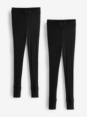 Black Rib Leggings 2 Pack - Image 1 of 3