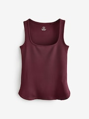 Black/Berry Red Thermal Vest Tops 2 Pack - Image 6 of 7