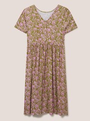 White Stuff Pink Elisa EcoVero Midi Dress - Image 5 of 7