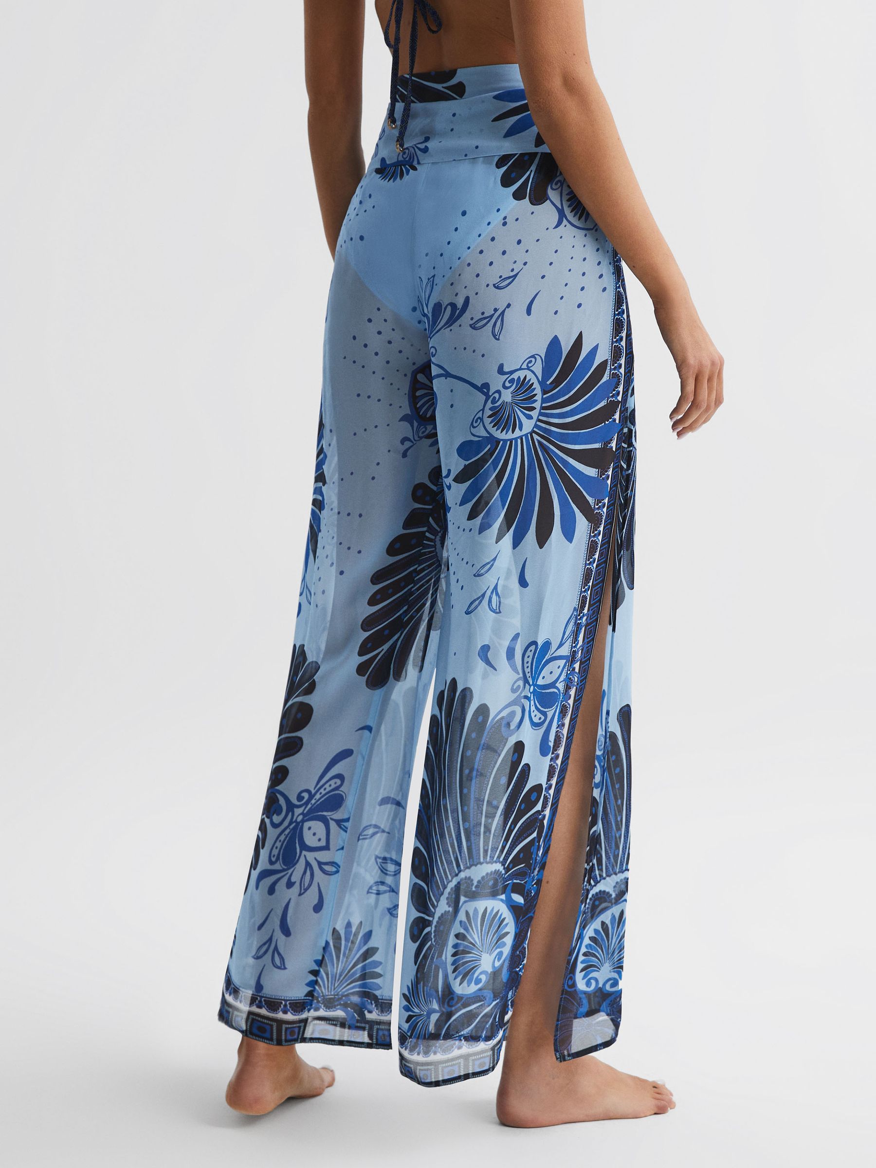 Sheer wide leg trousers cheap