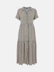 Whistles Black Link Check Trapeze Dress - Image 5 of 5