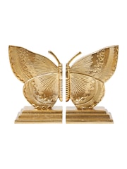 Oliver Bonas Gold Metal Butterfly Golden Metal Bookends - Image 4 of 4