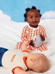 Bonds Red Heart Print Zip Sleepsuit - Image 3 of 3