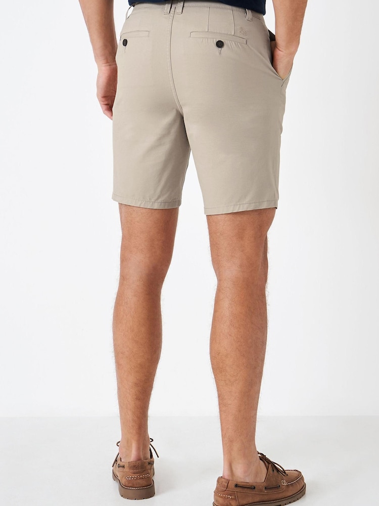 Crew Clothing Company Natural Cotton Classic Casual Shorts - Image 2 of 4 Crew Clothing Company Natural Cotton Classic Casual Shorts - Image 2 of 4