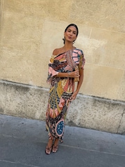 Never Fully Dressed Brown Pastel Casablanca Tilly Dress - Image 1 of 4