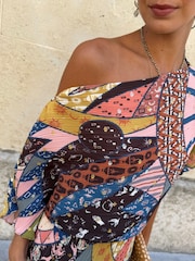 Never Fully Dressed Brown Pastel Casablanca Tilly Dress - Image 2 of 4
