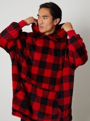 Threadbare Red Borg Oversized Loungewear Hoodie - Image 1 of 4