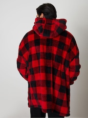 Threadbare Red Borg Oversized Loungewear Hoodie - Image 2 of 4