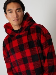 Threadbare Red Borg Oversized Loungewear Hoodie - Image 4 of 4