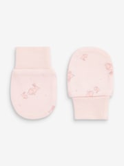 Pink Baby Scratch Mitts 3 Pack - Image 2 of 4