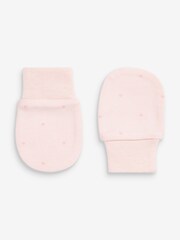 Pink Baby Scratch Mitts 3 Pack - Image 3 of 4