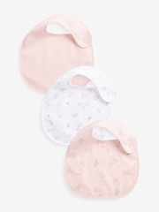Pink Bunny 3 Pack Baby Bibs - Image 1 of 2