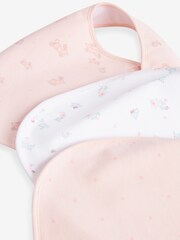 Pink Bunny 3 Pack Baby Bibs - Image 2 of 2