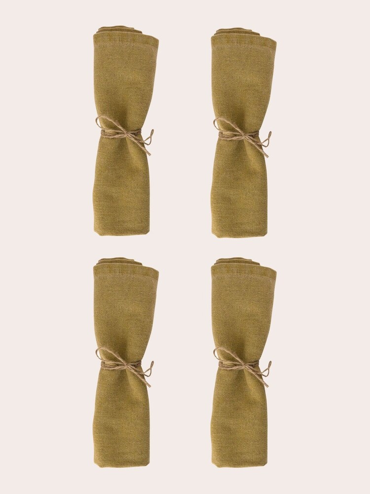 Laura Ashley Set of 4 Yellow Daniela Napkins - Image 2 of 4