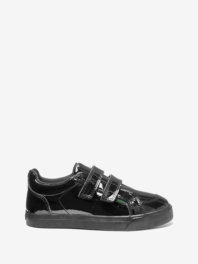 Kickers Black Junior Tovni Twin Strap Patent Leather Trainers - Image 1 of 8