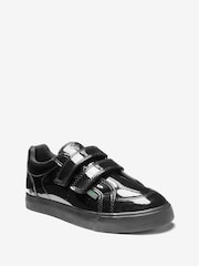 Kickers Black Junior Tovni Twin Strap Patent Leather Trainers - Image 2 of 8
