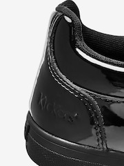 Kickers Black Junior Tovni Twin Strap Patent Leather Trainers - Image 4 of 8