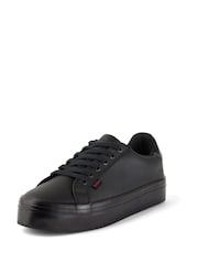 Kickers Black Womens Shine Leather Tovni Stack Trainers - Image 4 of 8